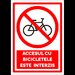 Indicator pentru accesul cu biciclete este interzis